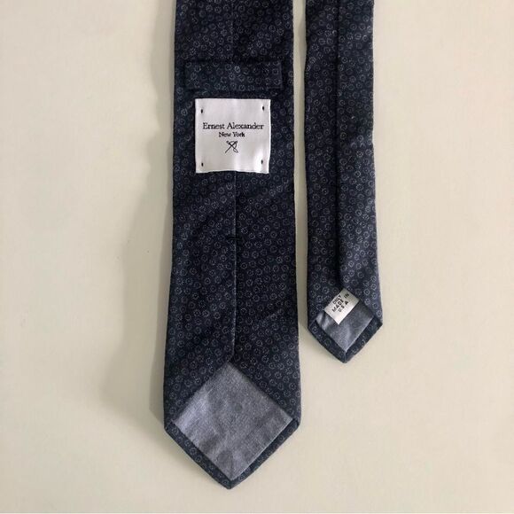 Ernest Alexander Navy Skinny Necktie - Picture 2 of 7